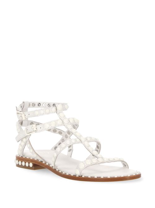 white calf leather cracked effect stud Ash | PRECIOUSBI07OFF WHITE/WHITE